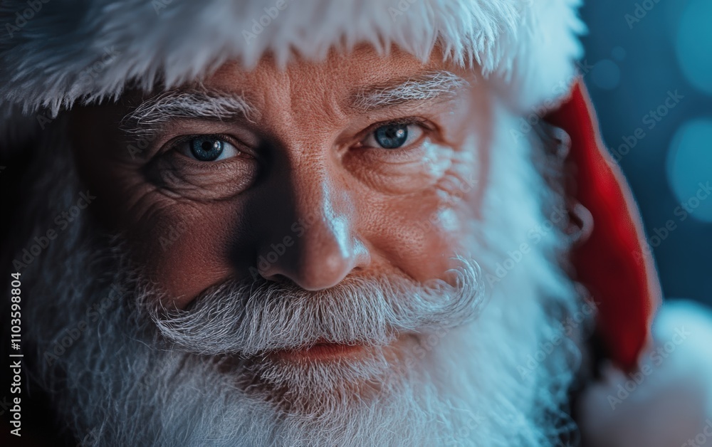 classic santa close-up portrait white background classic santa close-up portrait white background
