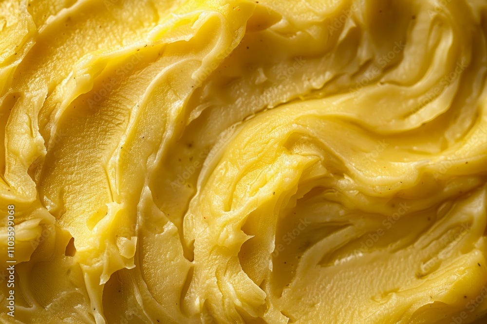 Photo of Yellow potato puree texture. Food photo for backdrops or recipes Photo of Yellow potato puree texture. Food photo for backdrops or recipes