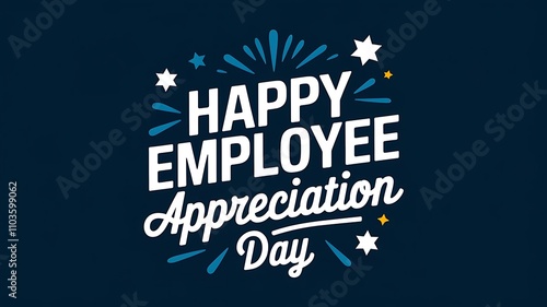Wallpaper Mural High-Contrast Employee Appreciation Day Greeting Card Design with Bold Typography and Festive Confetti Elements Torontodigital.ca