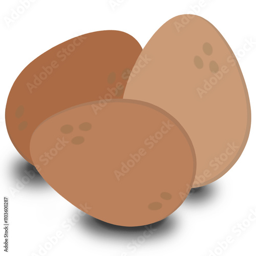 flat design chicken eggs illustration