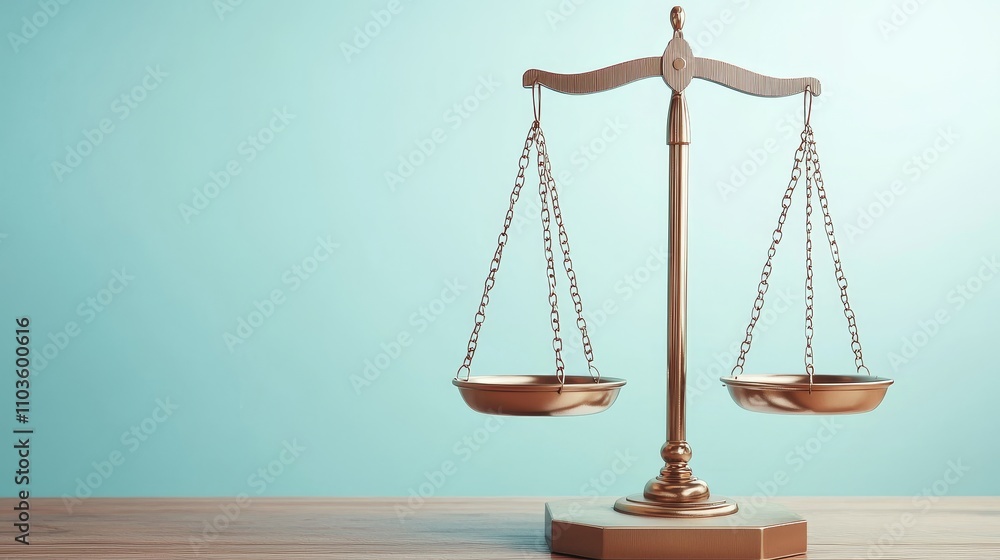 New beginning and balance concept. Balance scale on a wooden surface New beginning and balance concept. Balance scale on a wooden surface