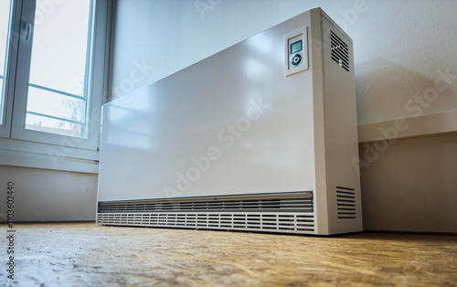 Nachtspeicherheizung in einem Raum in Düsseldorf, Deutschland