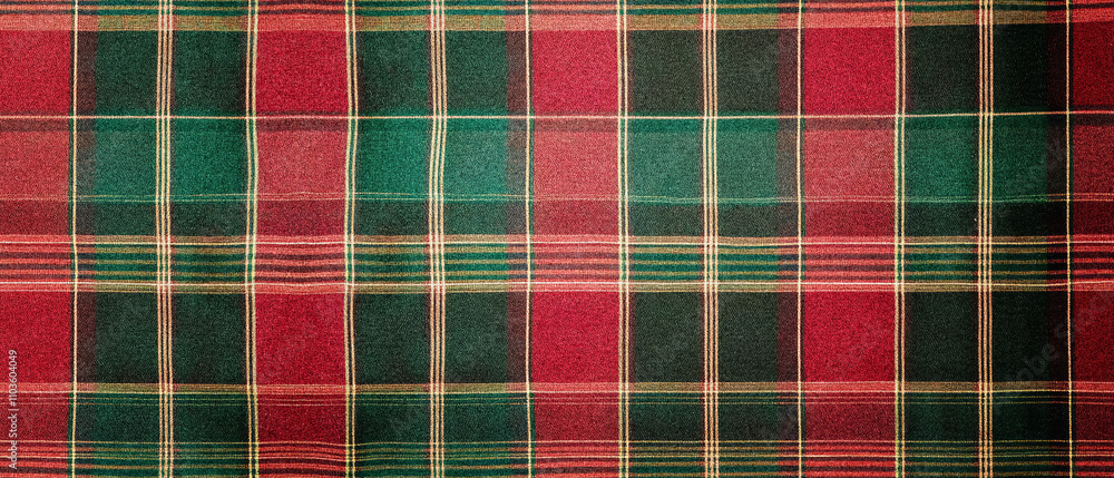Obraz premium Classic Tartan Pattern in Red and Green for Textiles or Seasonal Decor