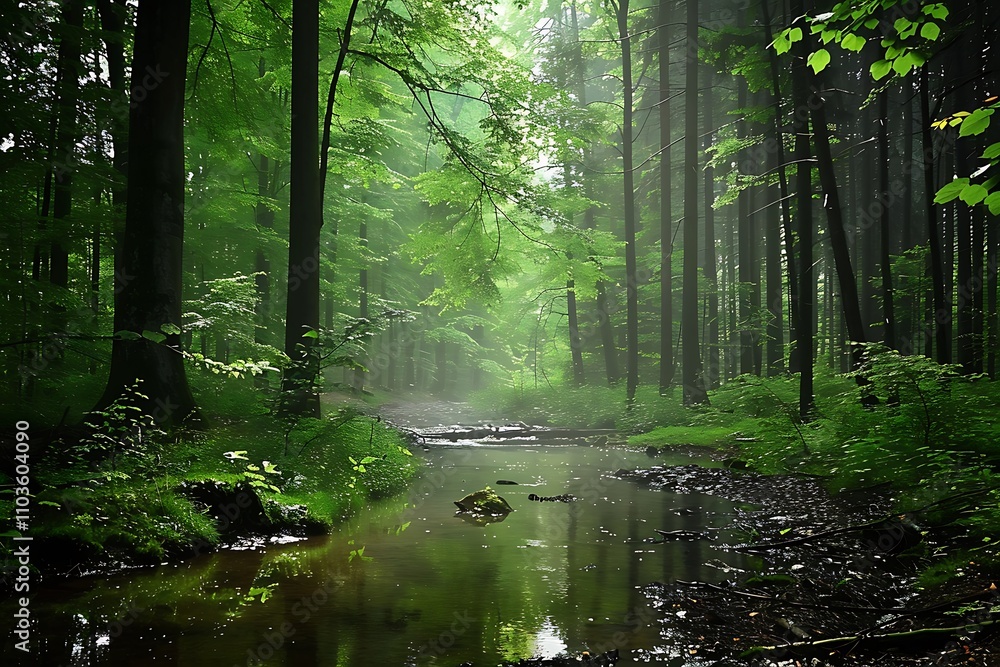 morning in the forest morning in the forest