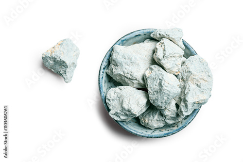 Pieces of edible kaolin clay stones