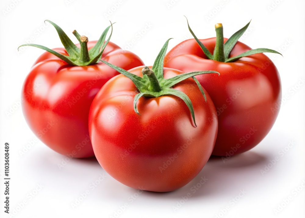 Fresh Tomatoes Isolated on White Background – A Vibrant Display of Three Juicy Red Tomatoes Perfect for Culinary and Food Photography Fresh Tomatoes Isolated on White Background – A Vibrant Display of Three Juicy Red Tomatoes Perfect for Culinary and Food Photography