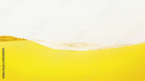 Abstract landscape texture and level of golden water on white background.