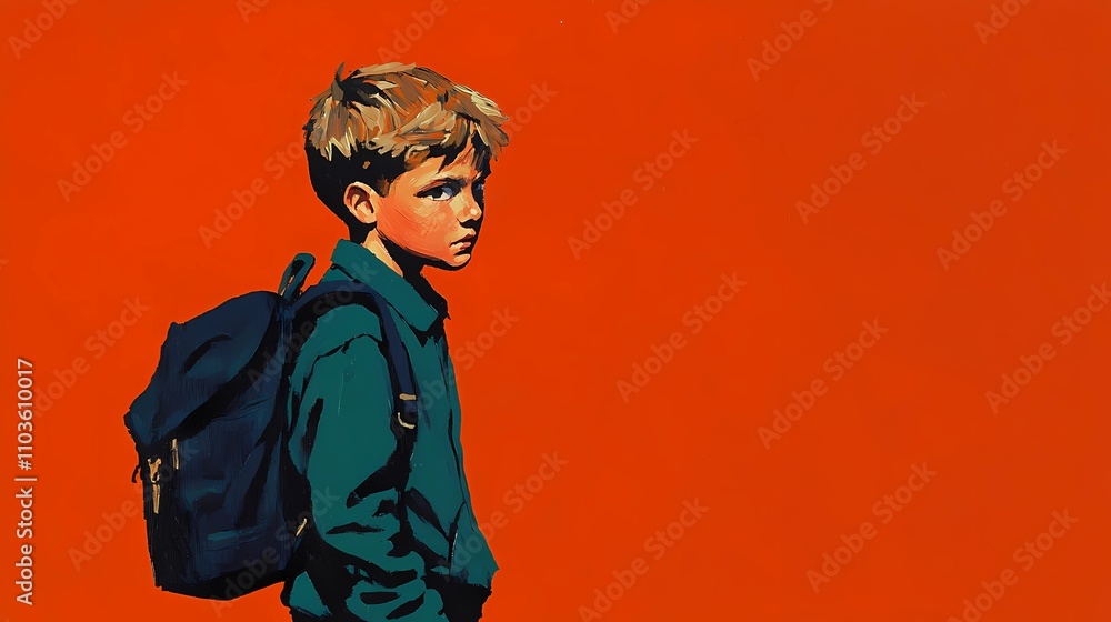 Children shown with backpacks, a flexible visual concept representing education, exploration, or teamwork in stock photography Children shown with backpacks, a flexible visual concept representing education, exploration, or teamwork in stock photography