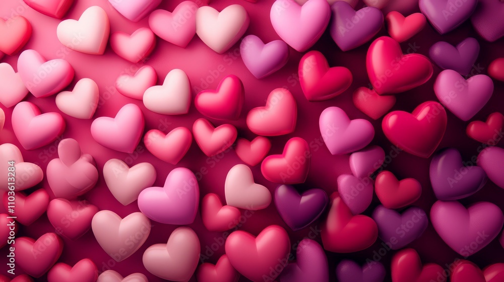 3d render of multicolored heart background: perfect valentine’s day wallpaper with pink love hearts 3d render of multicolored heart background: perfect valentine’s day wallpaper with pink love hearts