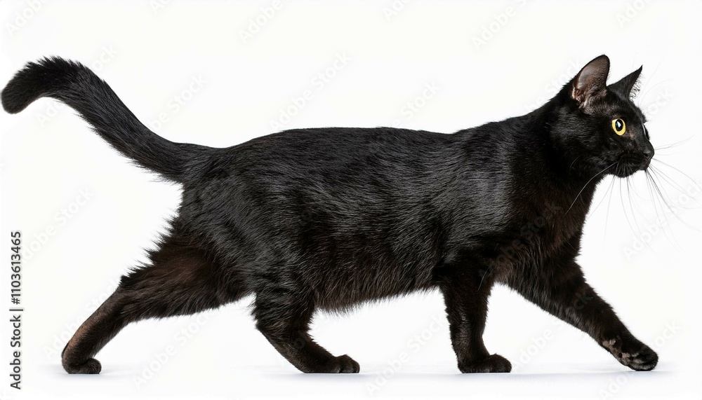 black and white cat on a white background black and white cat on a white background