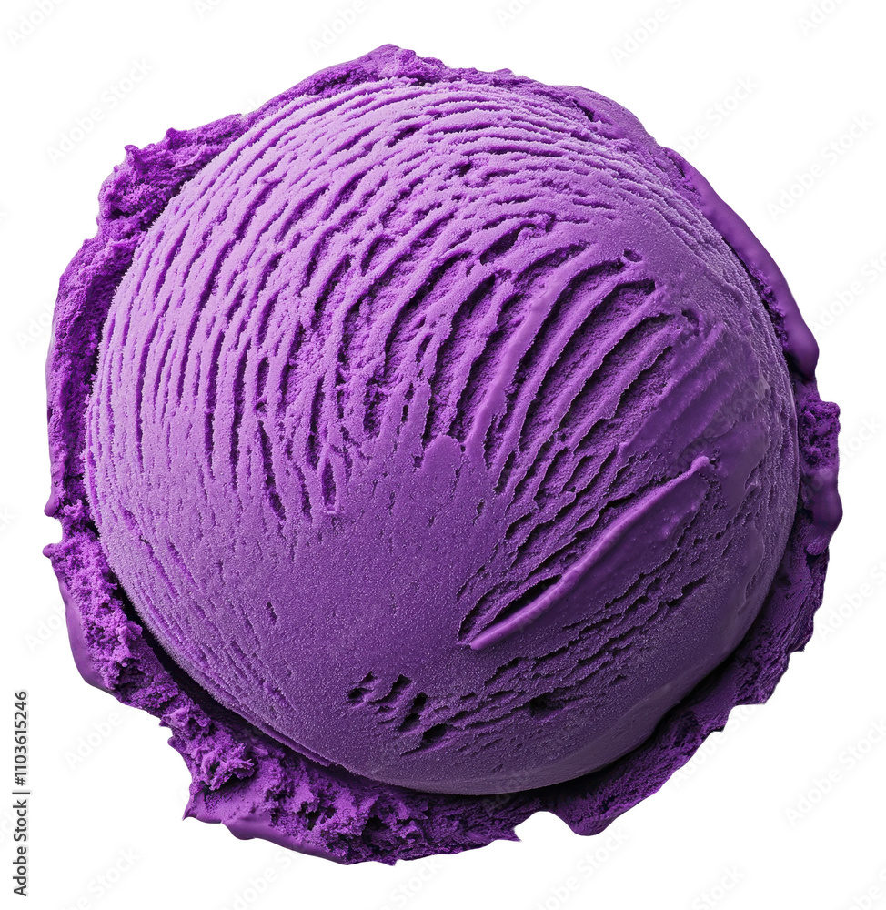 PNG Purple ice cream scoop on a white background PNG Purple ice cream scoop on a white background