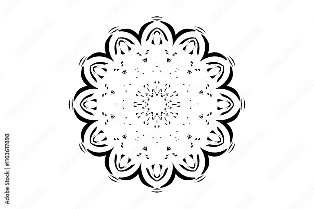 Elegant Mandala Art with Star Like Center and Detailed Circular Patterns
Elegant Mandala Art with Star Like Center and Detailed Circular Patterns