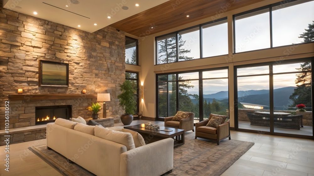 Mid-Century Modern Living Room: Vibrant Pops of Color with Clean Lines and Rustic Wood Mid-Century Modern Living Room: Vibrant Pops of Color with Clean Lines and Rustic Wood