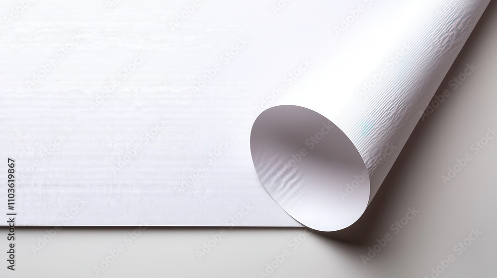 High resolution white paper texture with smooth surface, showcasing rolled edge. Ideal for backgrounds and design projects High resolution white paper texture with smooth surface, showcasing rolled edge. Ideal for backgrounds and design projects