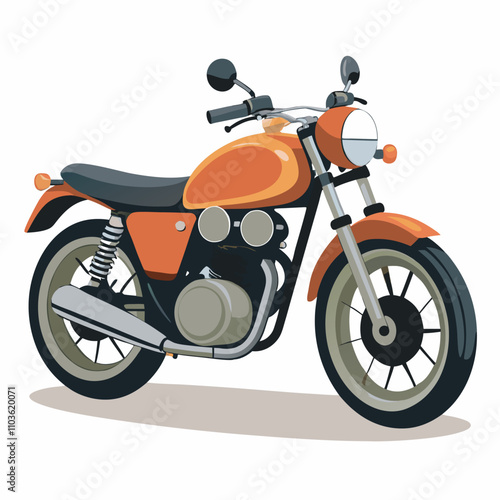 A motor cycle vector on a isoleted white background