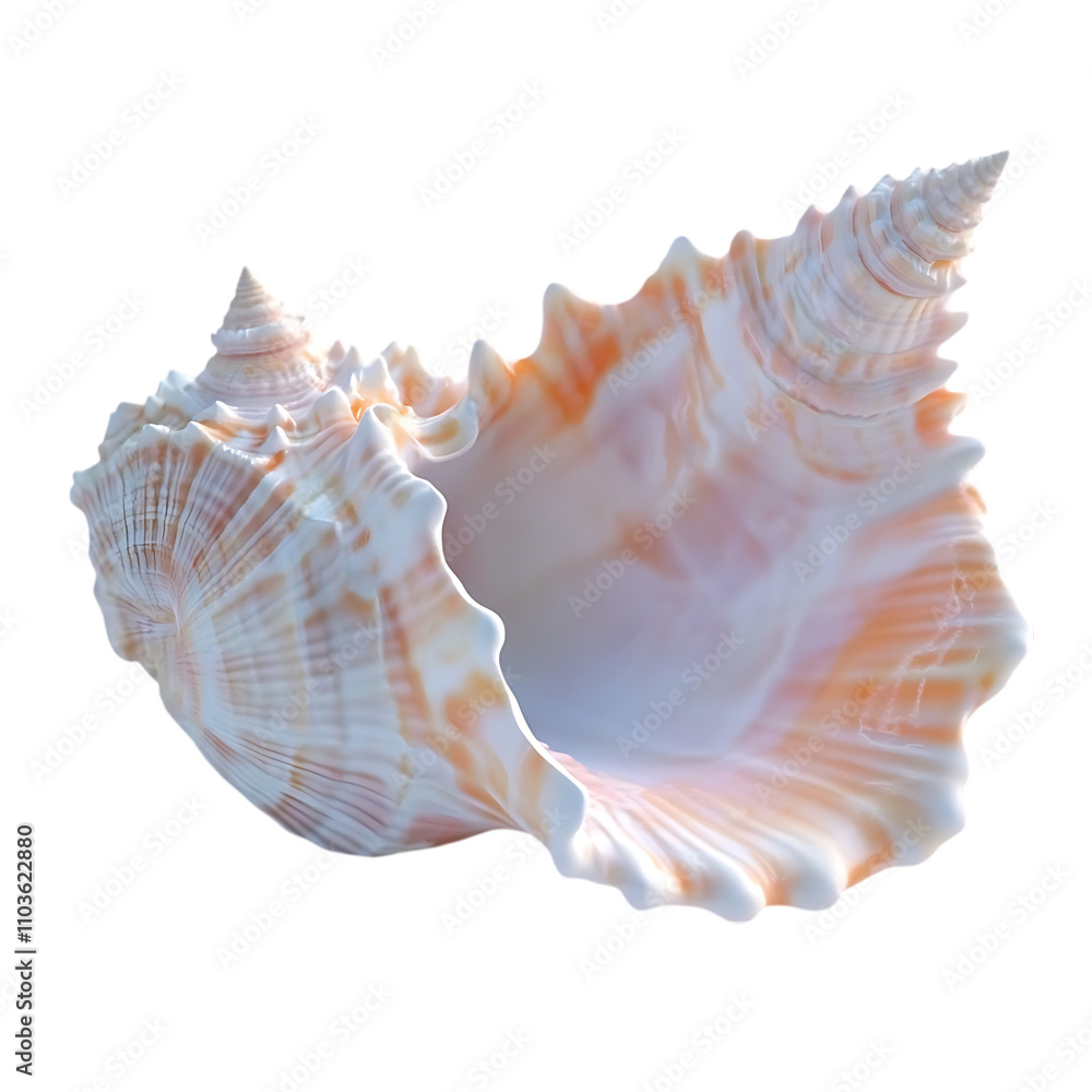 Pastel Sea Shell on Transparent Background Pastel Sea Shell on Transparent Background