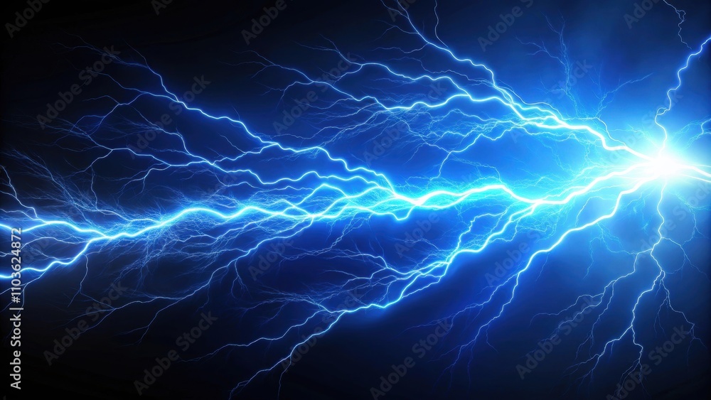 Fototapeta premium Blue electric current lightning on background, blue, electric, current, lightning,background, energy, power, electricity