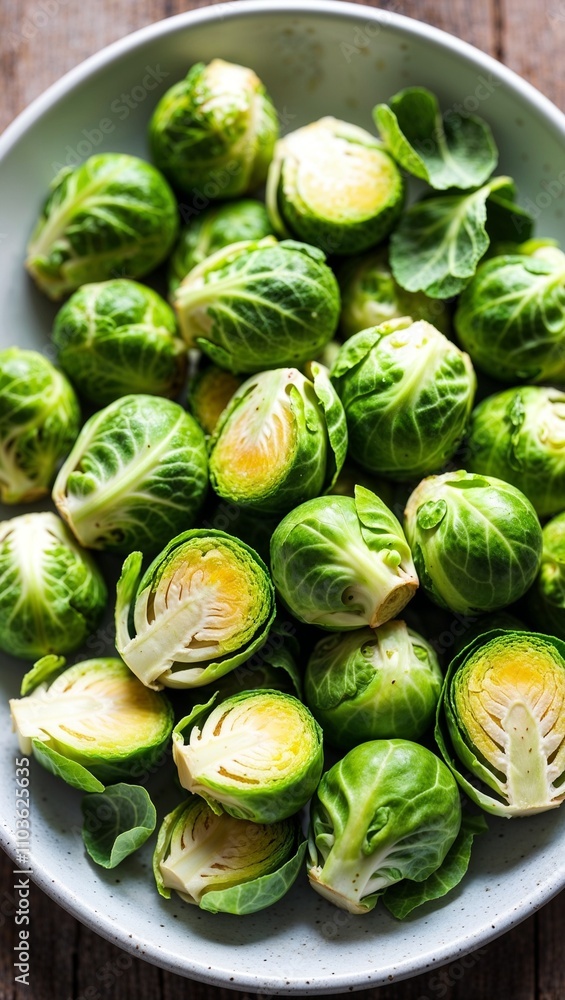 Brussels Sprouts Small green vegetable resembling miniature cabbages often roasted or boiled Brussels Sprouts Small green vegetable resembling miniature cabbages often roasted or boiled