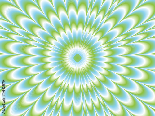 Optical illusion psychedelic circle line pattern. Sun ray pattern. Vector illustration