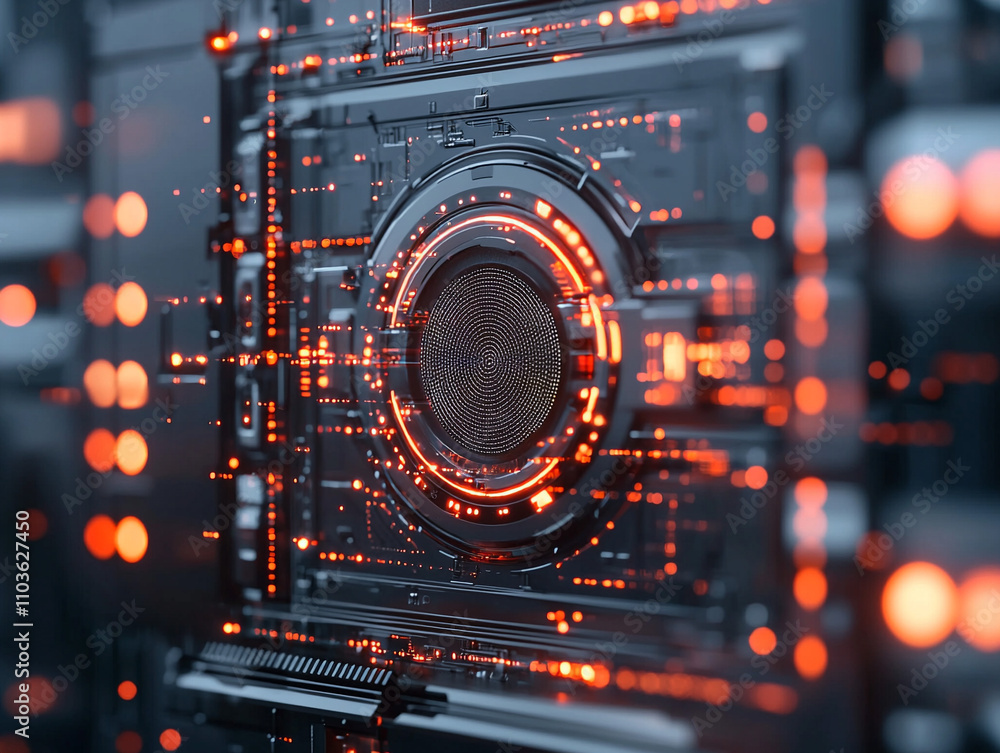 Ai generated digital artwork cybernetic world abstract visuals futuristic environment close-up viewpoint technology concept Ai generated digital artwork cybernetic world abstract visuals futuristic environment close-up viewpoint technology concept