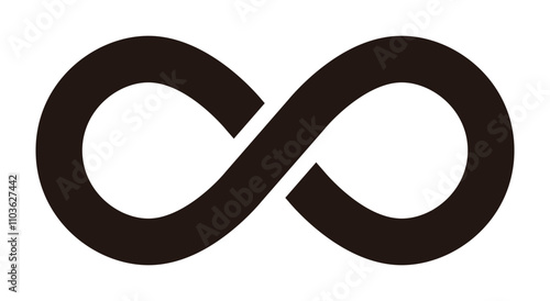 Single infinity icon. Vector illustration.