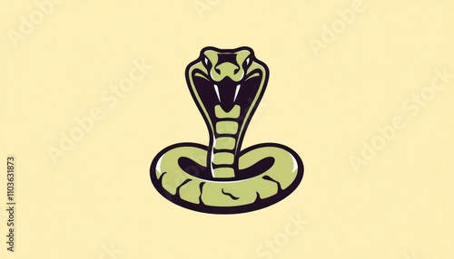 Dynamic Cobra Logo Design: Fierce and Engaging Representation for Sports Teams, Gaming Brands, or Educational Initiatives on Snakes and Wildlife photo