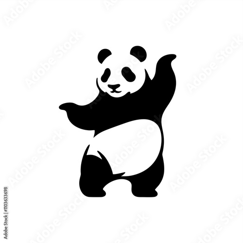cute panda bear dancing happy fun
