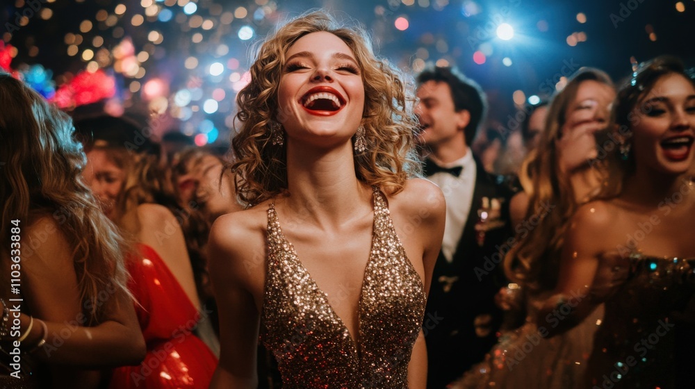 Joyful Celebration at a Glittering Party Joyful Celebration at a Glittering Party