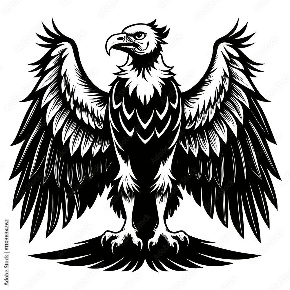 Fototapeta premium andean condor silhouette vector illustration printable design