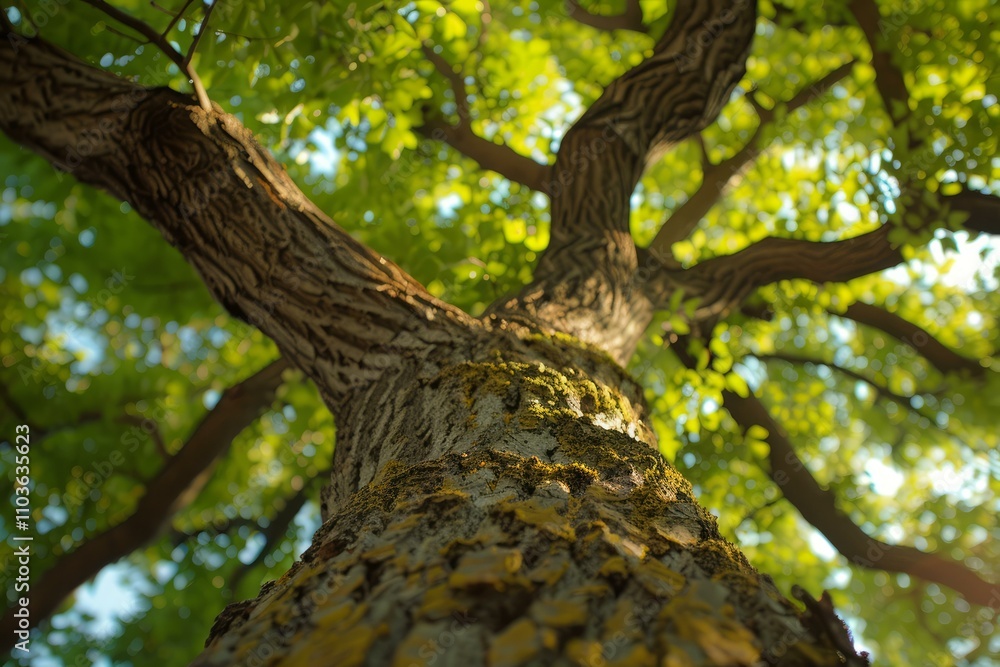 Majestic tree reaching for the sky on a sunny day Majestic tree reaching for the sky on a sunny day