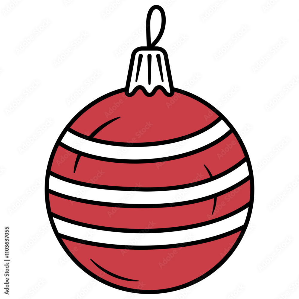 Christmas ball or New Year decoration for Christmas tree or without background Christmas ball or New Year decoration for Christmas tree or without background