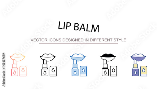 Lip Balm icon design with white background stock illustration