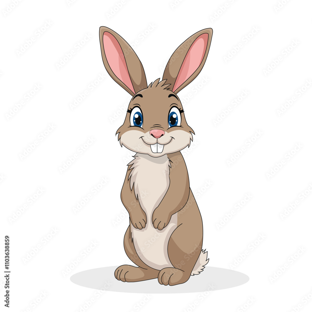 Obraz premium Rabbit Vector illustration Cute Rabbit Vector art rabbit vector