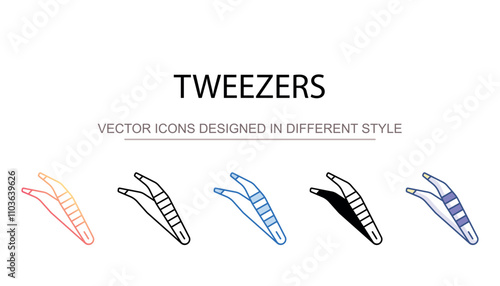 Tweezers icon design with white background stock illustration