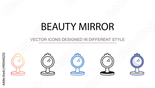 Fotografía Beauty Mirror icon design with white background stock illustration