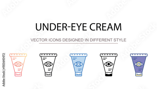 Under-Eye Cream icon design with white background stock illustration