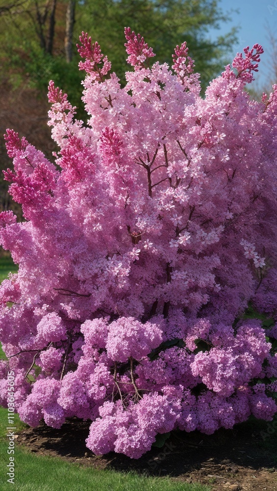 Lilac Bush Shrub with fragrant purple or white flowers that bloom in spring Lilac Bush Shrub with fragrant purple or white flowers that bloom in spring
