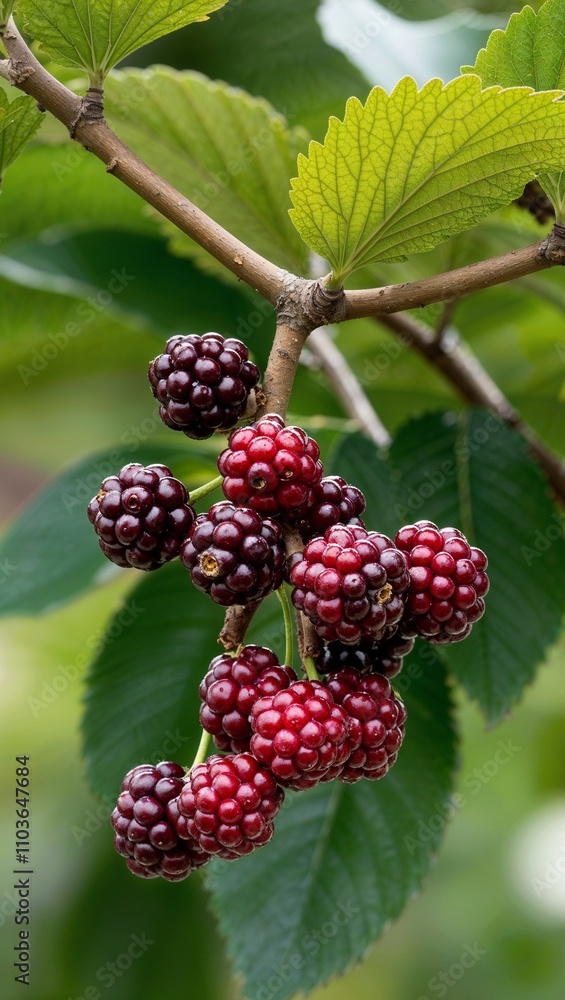 Mulberry Tree Tree producing small dark purple to red berries that are sweet Mulberry Tree Tree producing small dark purple to red berries that are sweet