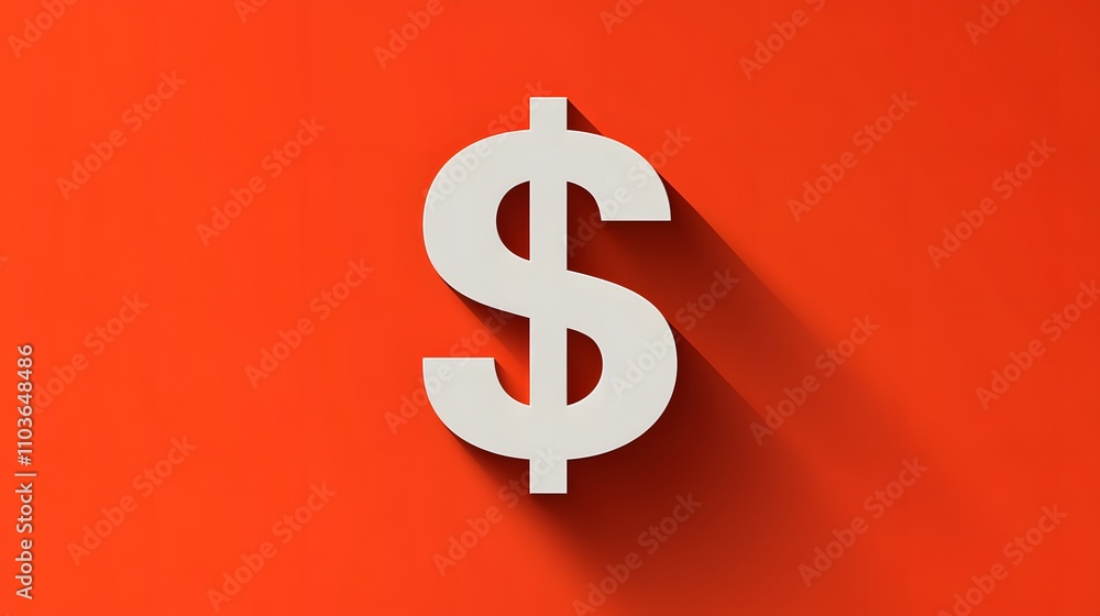 Bold dollar sign icon with minimal design, crisp lines, and clean colors Bold dollar sign icon with minimal design, crisp lines, and clean colors