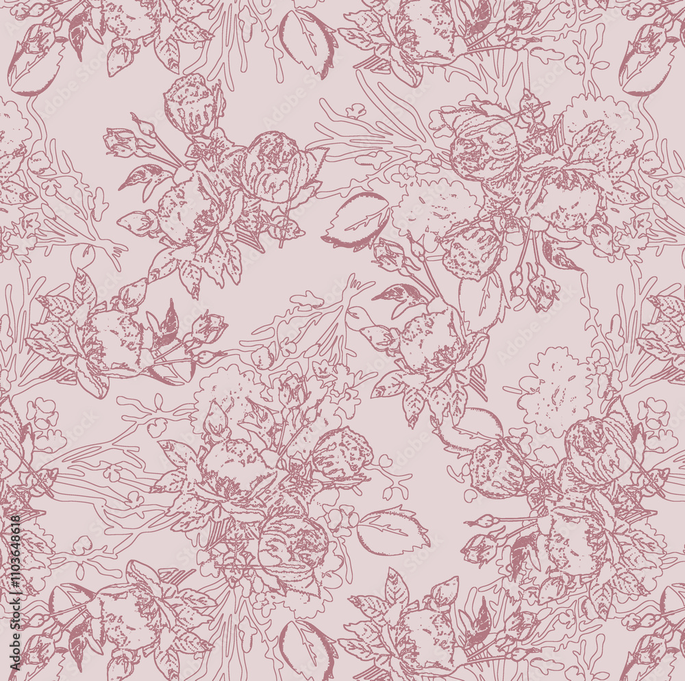Seamless Pattern with Cute Daisy Flowers and Pansies. Feminine Texture in Country Style for Cloth, Textile, Wallpaper. Seamless Pattern with Cute Daisy Flowers and Pansies. Feminine Texture in Country Style for Cloth, Textile, Wallpaper.