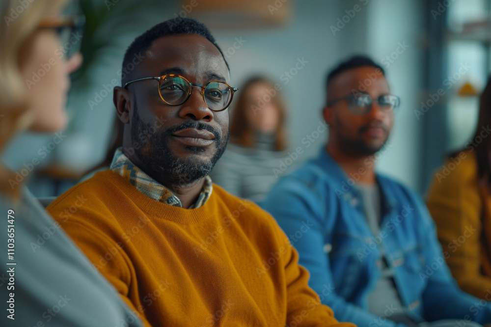A diverse group of people sitting in a circle, sharing their experiences and emotions during a support group meeting. A diverse group of people sitting in a circle, sharing their experiences and emotions during a support group meeting.