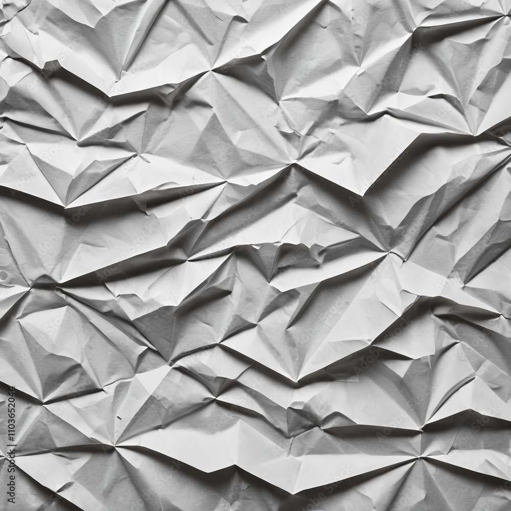 Fototapeta premium white crumpled and creased glued wrinkled paper poster texture background