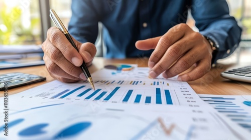 Wallpaper Mural Financial reporting and business planning strategies. Growth charts and investment analysis. Financial marketing charts and stock market profit charts. Torontodigital.ca