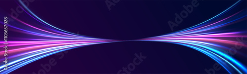  Acceleration speed motion on night road. Colorful Light Trails, Long Time Exposure Motion Blur Effect. Abstract fire flare trace lens flares acceleration speed motion on night road.