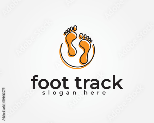 creative two feet side by side logo design