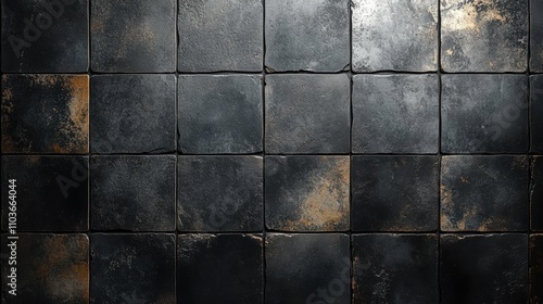 Dark gray grunge floor with layered tones and shadows  overhead view