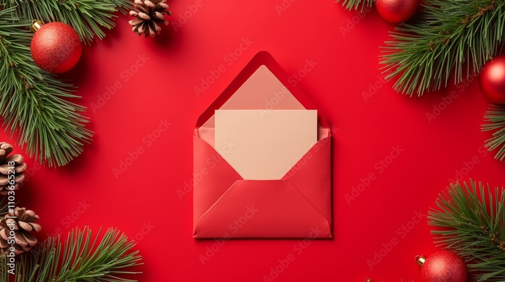 Holiday Greetings on a Festive Red Canvas Holiday Greetings on a Festive Red Canvas