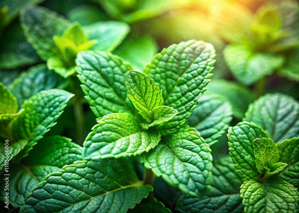 Long Exposure of Fresh Mint Leaves in Nature with Soft Lighting and Vibrant Colors Capturing the Essence of Herbal Aromas and Botanical Beauty in a Serene Environment Long Exposure of Fresh Mint Leaves in Nature with Soft Lighting and Vibrant Colors Capturing the Essence of Herbal Aromas and Botanical Beauty in a Serene Environment