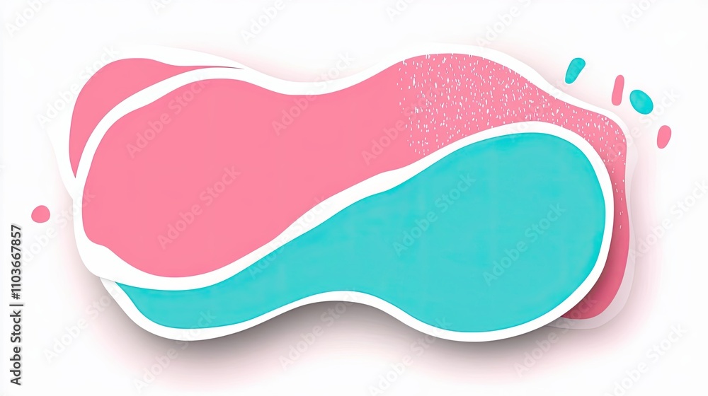 Fototapeta premium Abstract Pink and Teal Wave Design Background