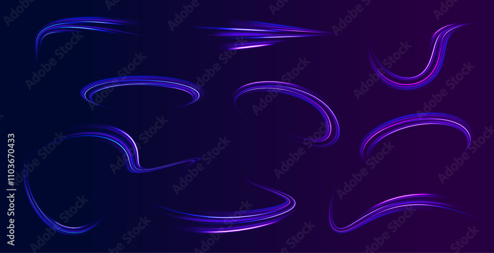Expressway, car headlight effect. Speed connection vector background. City road car light trails motion background. Electric car and city concept Hitech communication concept innovation background. Expressway, car headlight effect. Speed connection vector background. City road car light trails motion background. Electric car and city concept Hitech communication concept innovation background.